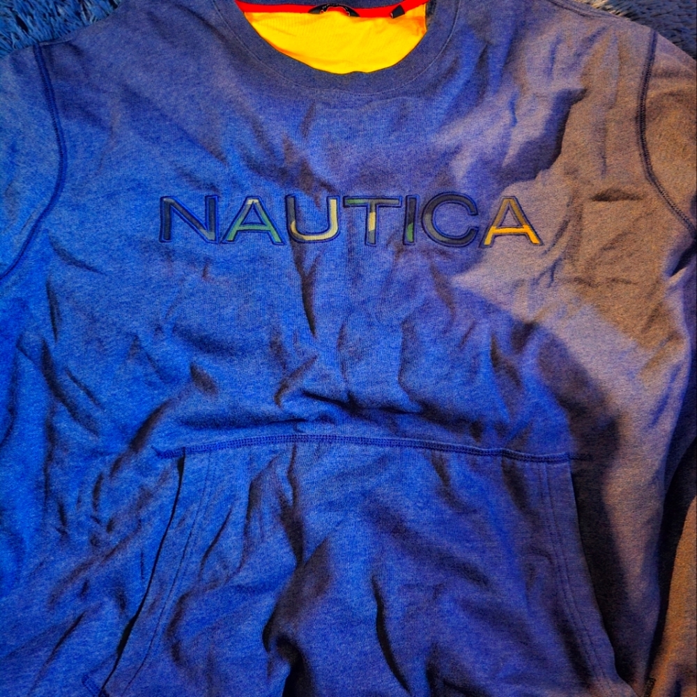 Nautica crewneck with pocket sz 3x